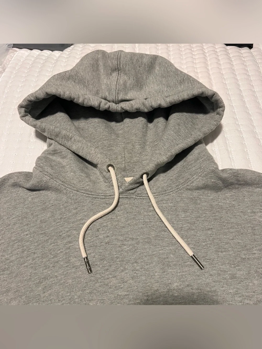 J.CREW Hoodie Mens M Vintage Fleece Terry Pullover Sweatshirt Cotton Gray